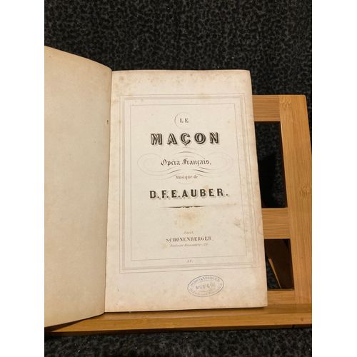 D.F.E. Auber Le Maon Partition Chant Piano Ancienne ditions Schonenberger