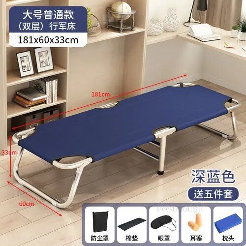 D10-181cm Bleu Fonc - Lit Pliant Portable Pour Chambre  Coucher, Randonnes Dans La Nature, Pause Djeuner, Camping Simple, Biphotographe, Meble, Ograde 240, Ensembles De Meubles De Jardin, Wyh