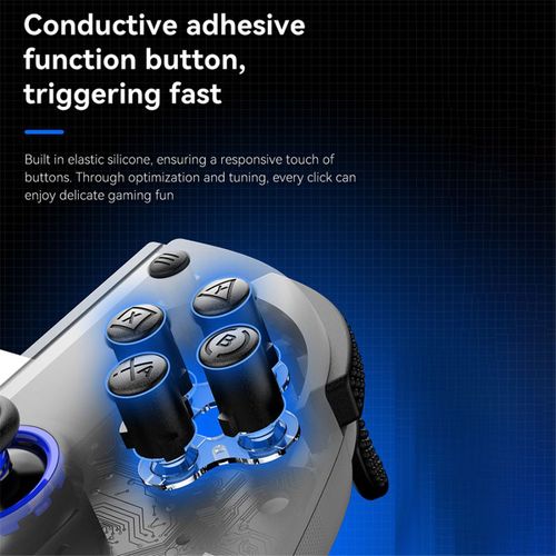 D11 Stretch Gamepad Hall Trigger pour Switch Macro Programmation PC Android IOS Bluetooth Streaming Joystick Noir