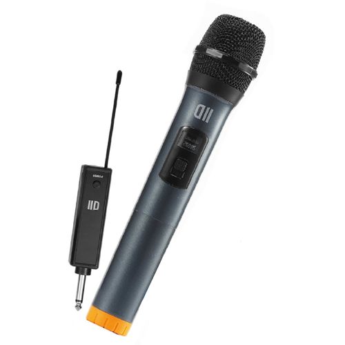 D2 Microphone Dynamique Omnidirect sans fil , avec cran Rcepteur Rechargeable, Jack 6.35mm ORANGE