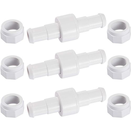 D20 Lot De 3 Raccords Rotatifs Pour Tuyau D'arrosage Avec 6 Embouts D15 Compatibles Avec Zodiac Polaris 180 280 380 Robot Nettoyeur Piscine