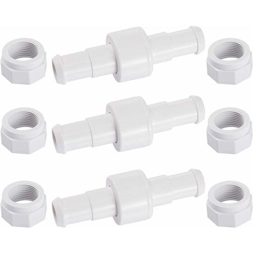 D20 Lot De 3 Raccords Rotatifs Pour Tuyau D'arrosage Avec 6 Embouts D15 Compatibles Avec Zodiac Polaris 180 280 380 Robot Nettoyeur Piscine Goodnice