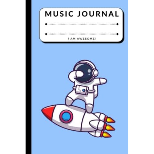 Dabbing Space Rocket - Song Writing Music Journals For Kids: Lined/Ruled Paper And Staff, Manuscript Paper For Notes, Lyrics And Music. For Musicians, ... Book Notebook Journal 100 Pages 6x9   de Nunez, Asael  Format Broch 