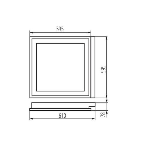 Dalle Avec Diffuseur Opal Encastrable 610x595mm Pour Tubes Led T8 4x18w Max Regis