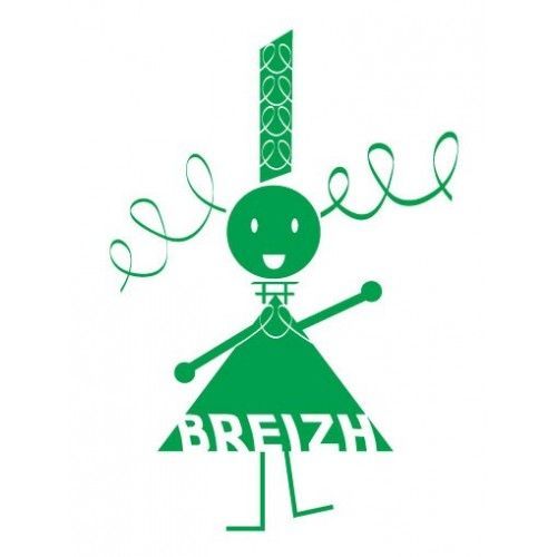 Dame De Breizh Autocollant Sticker Logo 34 - Vert