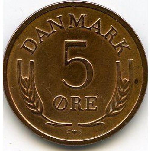 Danemark 5 Ore 1967