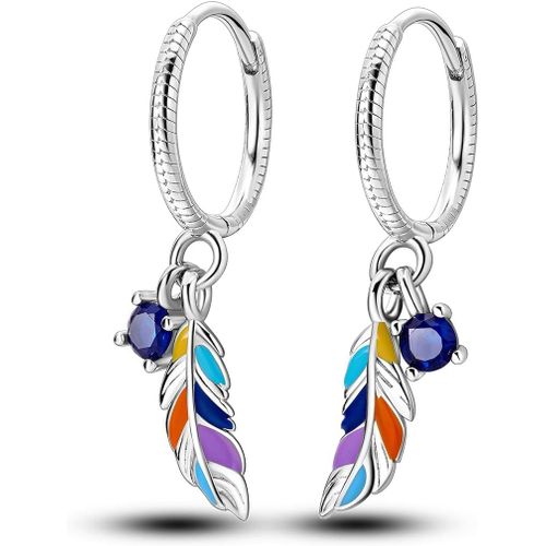 Dangle Drop Boucles D'oreilles 925 Argent Sterling Femmes Zircone Cubique Pendentif Boucles D'oreilles Lune Et toiles Boucles D'oreilles Dream Catcher Boucles D'oreilles Pour Femmes