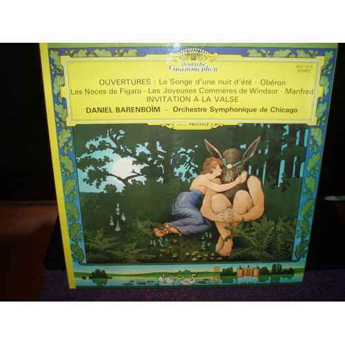 Daniel Barenboin / Ouvertures Le Songe D'une Nuit D'ete . Oberon / Les Noces De Figaro / Les Joyeuses Commere De Windsor / Manfred / Invitation A La Valse Orchestre Symphonique De Chicago. - 
