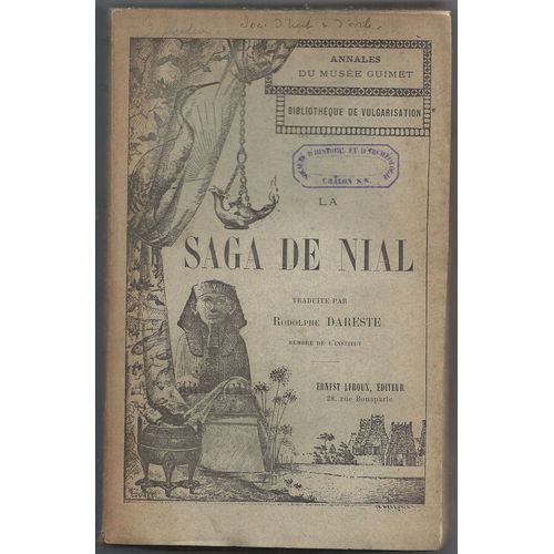 La Saga De Nial. Annales Du Muse Guimet, Bibliothque De  Vulgarisation   de Dareste Rodolphe  Format Broch 