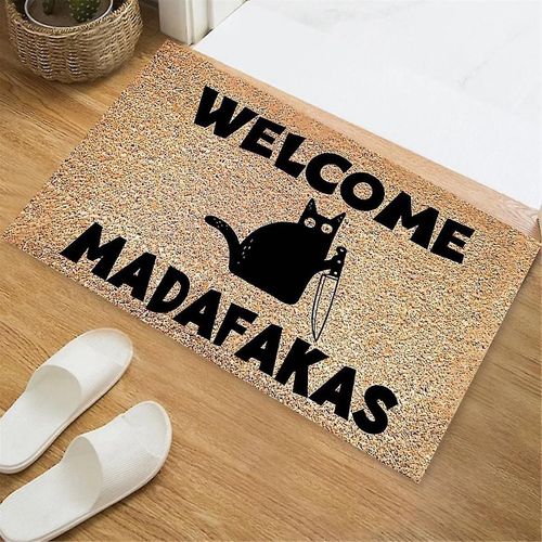 Dark Welcome Madafakas Full Print Paillasson Fun Paillasson Home Decor Cuisine Salle De Bain Decor Donner Aux Gens Amusant Cadeaux-Au