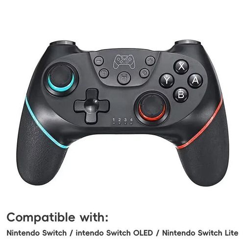 Data Frog  Manette De Jeu Sans Fil, Compatible Avec Nintendo Switch, Turbo Rglable Avec Vibration  6 Axes, Pour Console Pc/Ns Lite Black