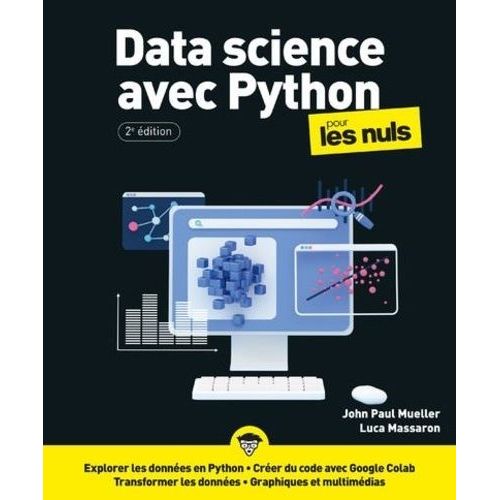 Data Science Avec Python Pour Les Nuls    Format Beau livre 