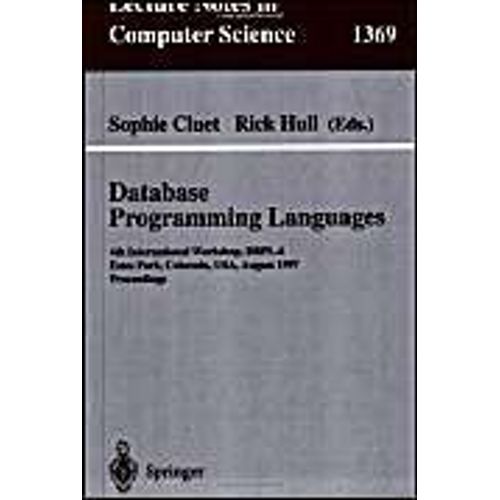 Database Programming Languages   de Sophie Cluet  Format Broch 