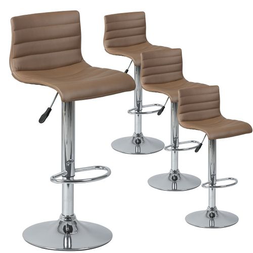 Davidson - Lot De 4 Tabourets De Bar Marron