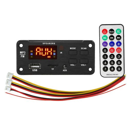 DC 6V12V Bluetooth 5.0 MP3 Dcodeur Module Affichage Numrique Double Dcodage Audio Sans Fil Rcepteur Module avec Tlcommande