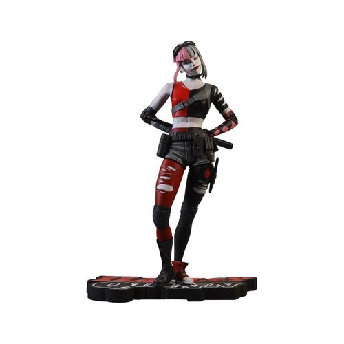 Dc Direct - Statuette Resin Harley Quinn: Red White & Black By Simone Di Meo 17 Cm