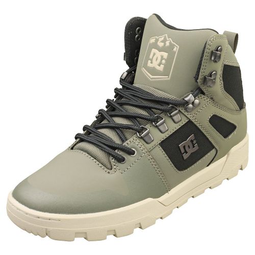 Bottes Dc Shoes Pure High-Top - Cuir Noir Et Vert Homme - 42