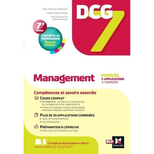 Dcg 7 Management - Manuel + Applications + Corrigs    Format Grand Format 