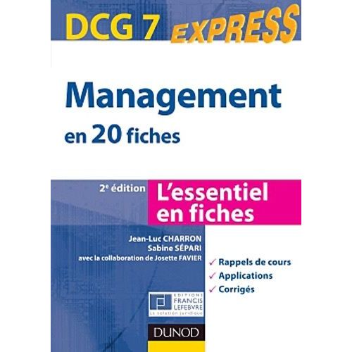 Management Dcg 7 En 20 Fiches    Format Broch 