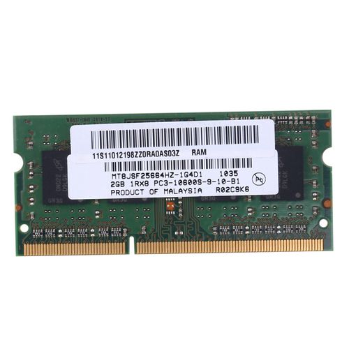 Ddr3 2 Go de Mmoire pour Ordinateur Portable Ram 1Rx8 Pc3-10600S 1333Mhz 204Pin 1.5V Ram Haute Performance pour Ordinateur Portable
