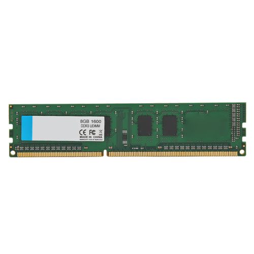 DDR3 UDIMM 1600Mhz RAM 64bit largeur 40Pin Interface de données Plug and Play ordinateur portable professionnel RAM pour PC 8GB