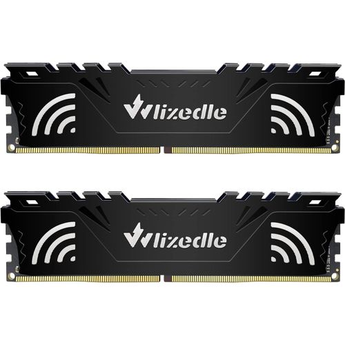 DDR4 3200MHz Mmoire RAM 16GB Kit (2x8GB) XMP 2.0 CL16 UDIMM Module de Mmoire PC4-25600 288-Pin 1.35V 1Rx8 pour Ordinateur de Bureau, Noir