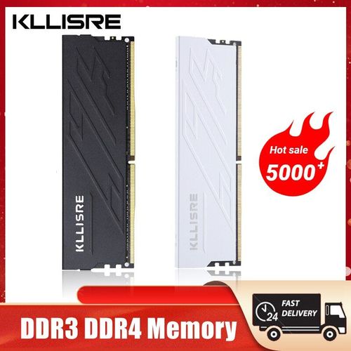 DDR4 8G 2666 WhiteX1 Kllisre DDR3 DDR4 4GB 8GB 16GB Mmoire Ram 1600 1866 2666 3200 MHz De Bureau Dimm Non-ECC 