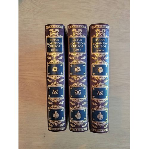De Foe Robinson Crusoe 3 Tomes 1990 Jean De Bonnot   