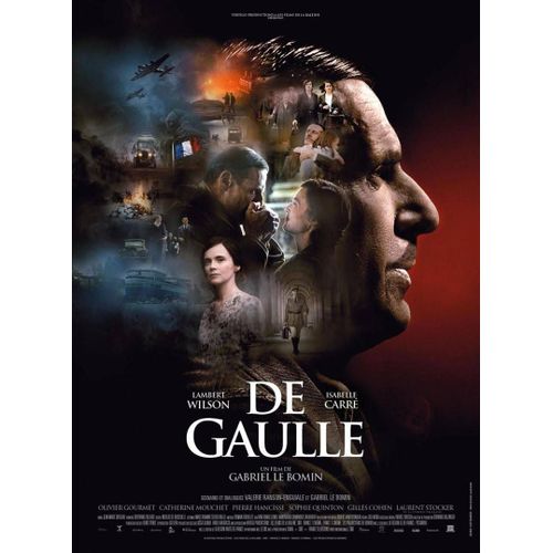 De Gaulle - Vritable Affiche De Cinma Plie - Format 40x60 Cm - De Gabriel Le Bomin Avec Lambert Wilson, Isabelle Carr, Olivier Gourmet - 2020