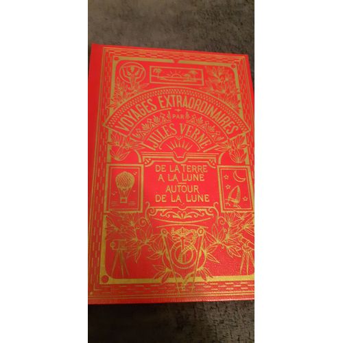 De La Terre  La Lune-Autour De La Lune   de JULES VERNE  Format Reli 