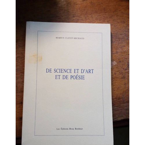 De Science Et D?Art Et De Posie, Marius Cleyet-Michaud   