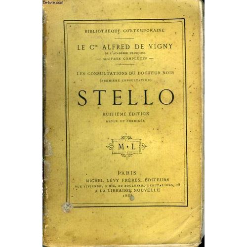 Stello   de Vigny Alfred De