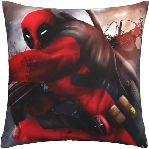 Deadpool Housses De Coussin Taies D'oreiller Confortables Housse De Coussin Carre Taie D'oreiller Douce Pour Canap Chambre Maison Voiture Avec Fermeture  Glissire Invisible 18 X 18 Pouces Ensembles De 1