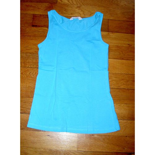 Dbardeur Col Rond Bleu Turquoise Uni H&ampm Taille 10/12 Ans