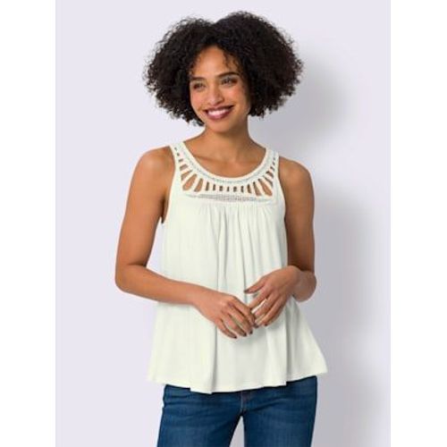 Dbardeur Dentelle Crochete  L'encolure Ronde - Linea Tesini - cru
