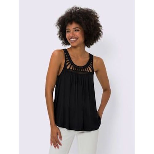 Dbardeur Dentelle Crochete  L'encolure Ronde - Linea Tesini - Noir