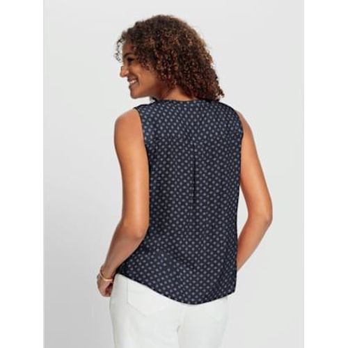 Dbardeur Viscose (Ecovero) - Collection L - Marine-Blanc Imprim