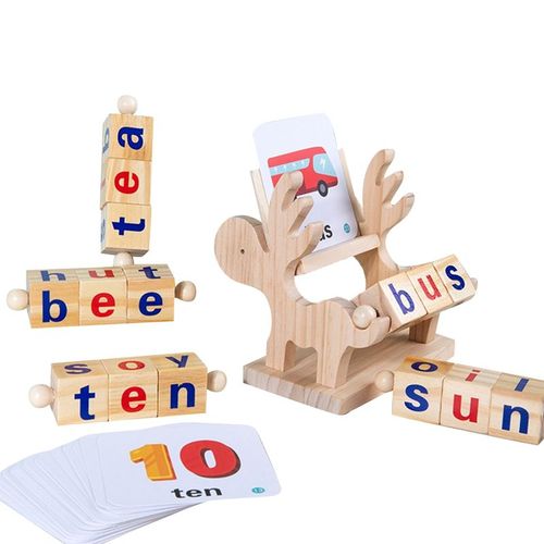 Dcennie S De Lecture En Bois Ancien Pour Tout-Petits, Jouet De Jeu De Sol  Vue Prcoce, Cartes Flash De Lettres, Alphabet Pour Enfants De La Maternelle