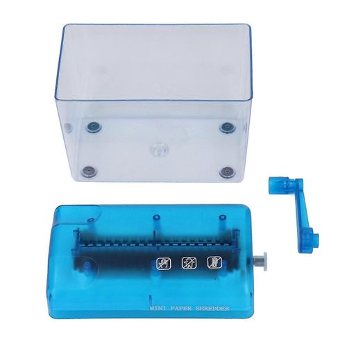 Dchiqueteuse Manuelle Strip Cut Shredding Machine Desktop A6 Paper Cut Tool For Office School Home Use Blue