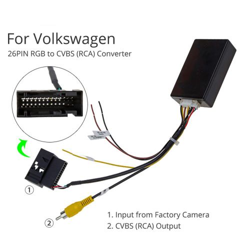 Dcodeur D'cran Petde Camra De Recul Automobile, Vue Arrire, Barrage De Secours, Adaptateur De Convertisseur Rvb Vers Av, Vw Rcdouvriers, Rnsouvriers, Rns315