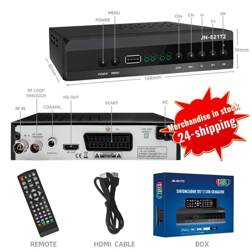 Dcodeur numrique dbarDVB T2 Hdisparates HEVC pritel TV rcepteur U-ENG HD DVB-T2 PVR TV Tuner avec tlcommande 2 en 1 - Type JN812