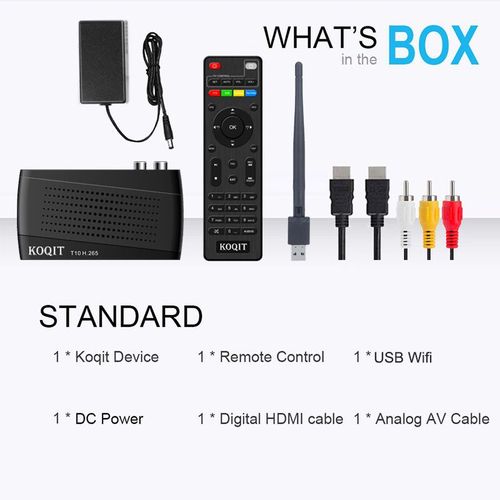 Dcodeur numrique europen 10 bits,tuner Dvb T2,Hevc,cl universelle,tlcommande Dvb C Dv 2,antenne gratuite,dcodeur TV - Type T10 Wifi
