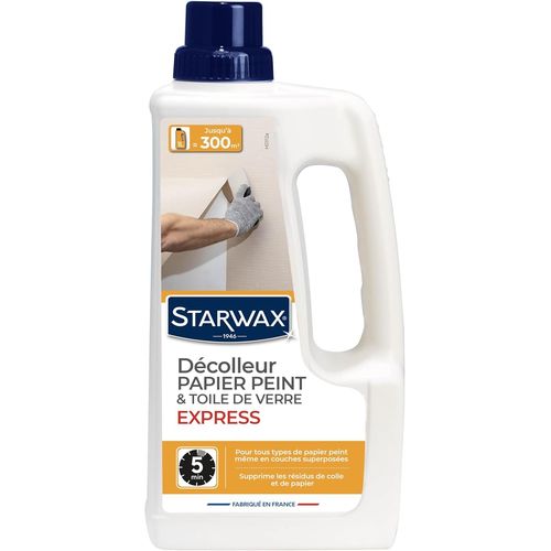 Dcolleur Express Papier Peint Et Toile De Verre-Supprime Les Rsidus De Colle-Action Rapide En 5min-Jusqu' 300m-Fabriqu En France-1l