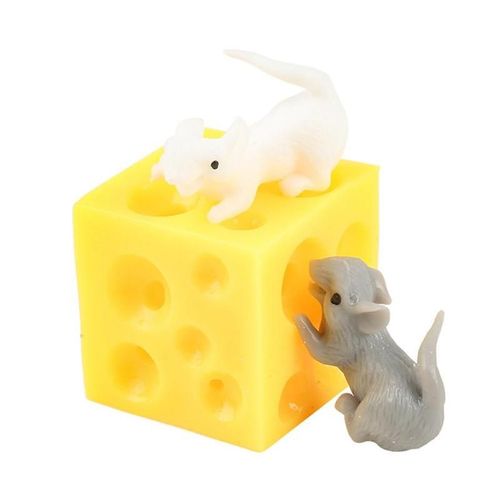 Dcompression Du Fromage Avec Souris Mignonne, Pour Cacher Et Chercher Des Blocs, Jouet  Presser B3p9