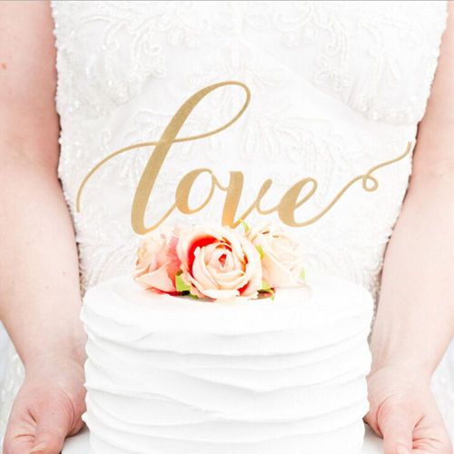 Dcoration De Gteau En Forme D'amour 1 Pice | Dcoration Bricolage Pour Gteau De Mariage Et D'anniversaire, Fournitures De Rception-Cadeau Pour Bb