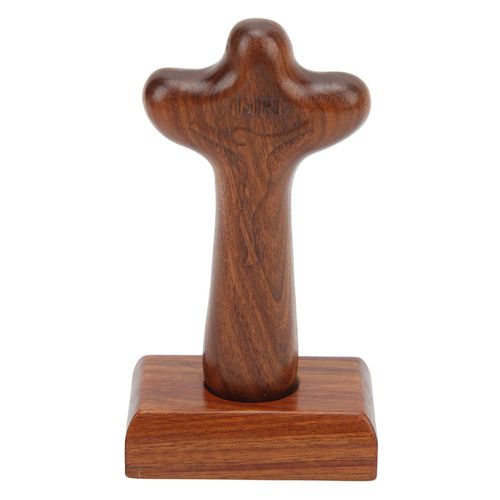 Decoration De Table En Croix En Bois, Fabriquee A La Main, Polissage De Surface, Robuste Et Durable, Ornement Rustique En Croix En Palissandre D'australie, Petite Taille