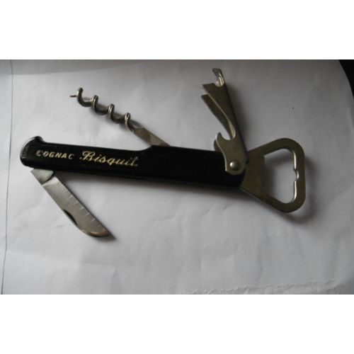 Dcpsuleur - Tire Bouchons Ancien - Publicit Cognac Bisquit