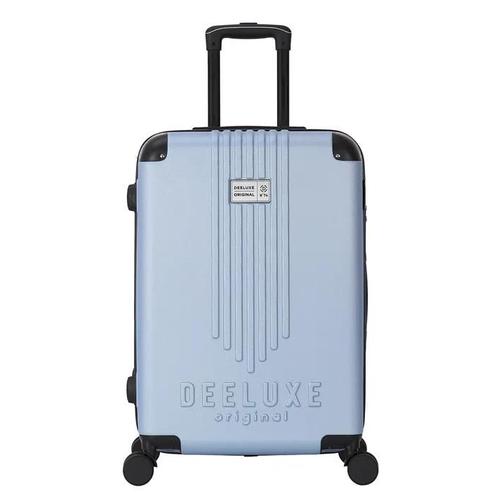 Deeluxe - Valise Moyenne Taille 65cm Abs Rigide 4 Roues Double Cityview Ice Blue