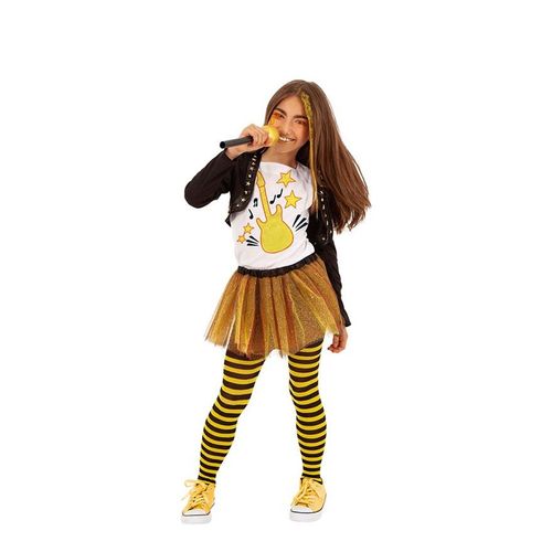 Dguisement De Chanteuse Pop Jaune Pour Fille (Taille 3-4a)