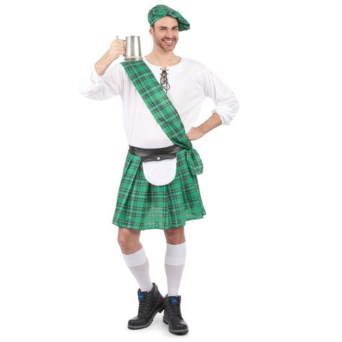 Deguisement Ecossais Vert Homme - Vert - M